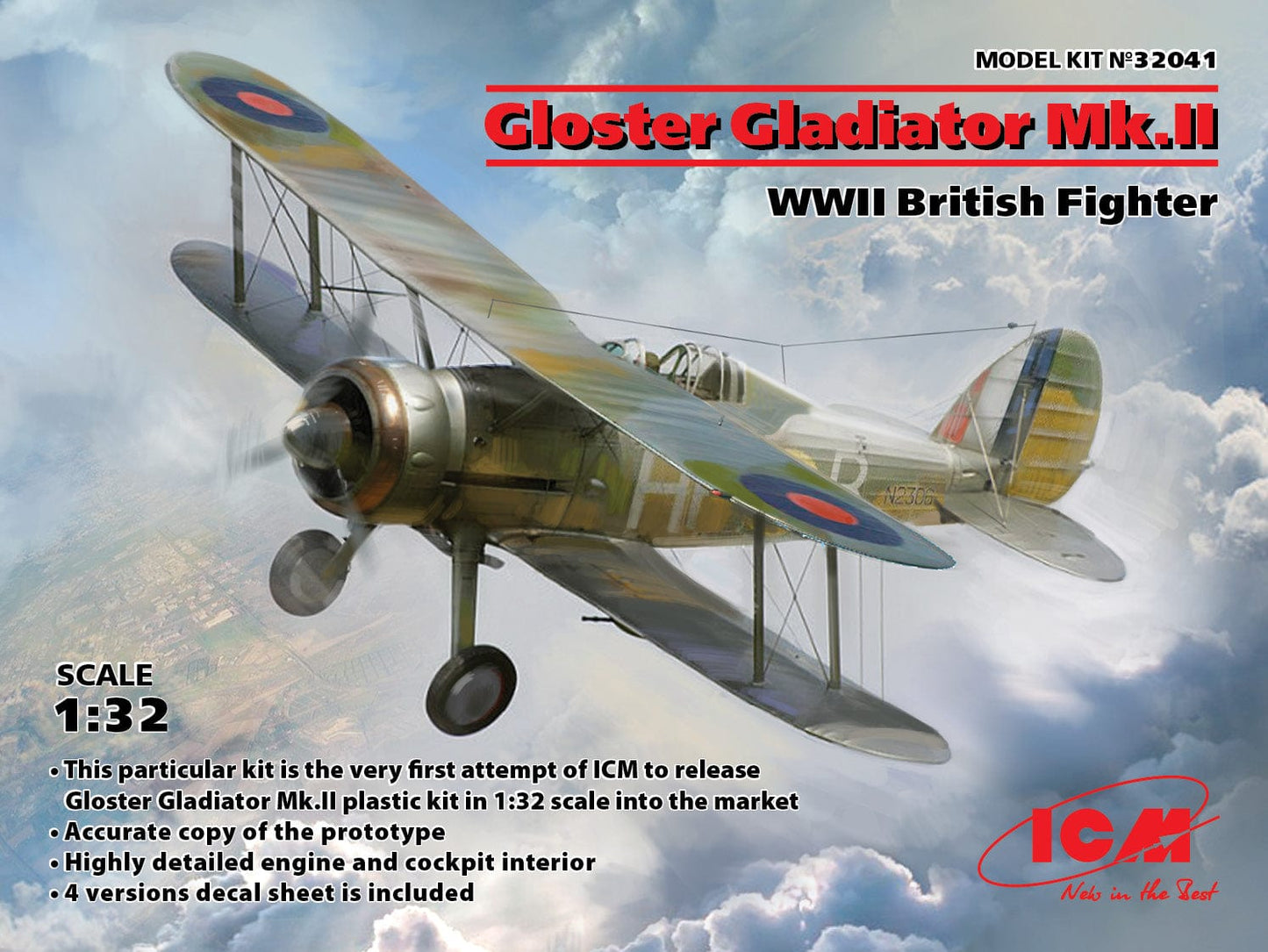 010 - ICM - 32041 - Gloster Gladiator Mk II - primary image