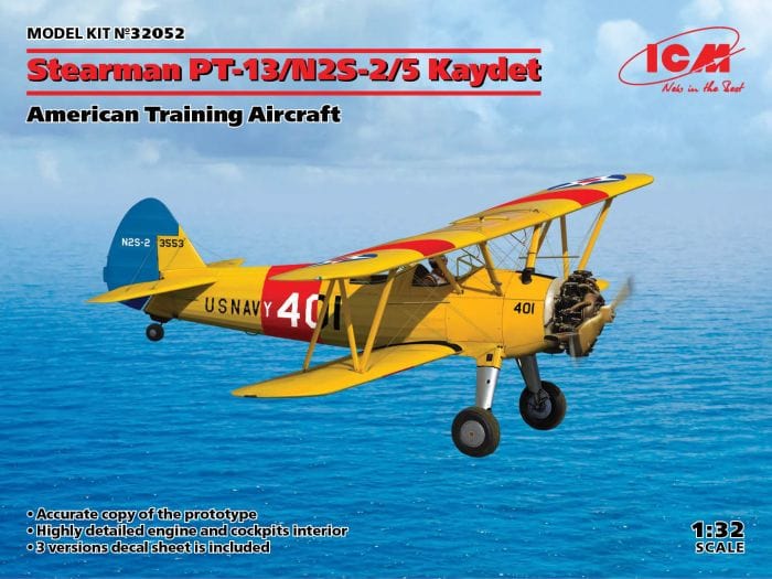 010 - ICM - 32052 - Boeing-Stearman PT-13/N2S-2/5 Kaydet - primary image