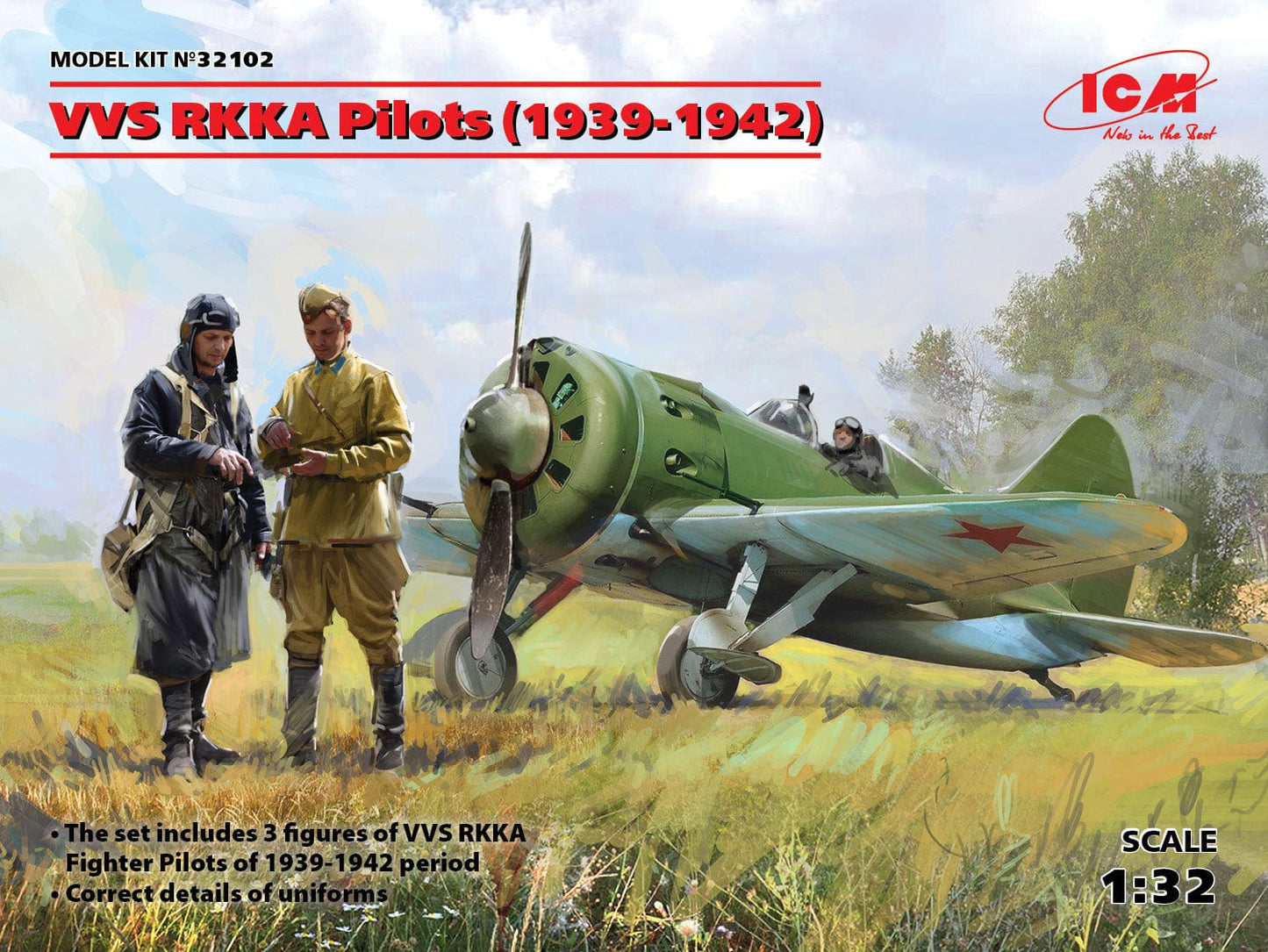 010 - ICM - 32102 - Soviet Air Forces Pilots (1939-42) - primary image