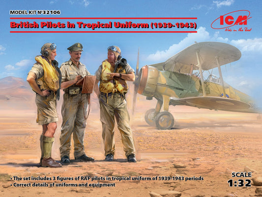 010 - ICM - 32106 - British RAF Pilots in Tropical Uniform (1939-43) - primary image