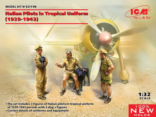 010 - ICM - 32110 - Italian Pilots in Tropical Uniform (1939-43) - primary image