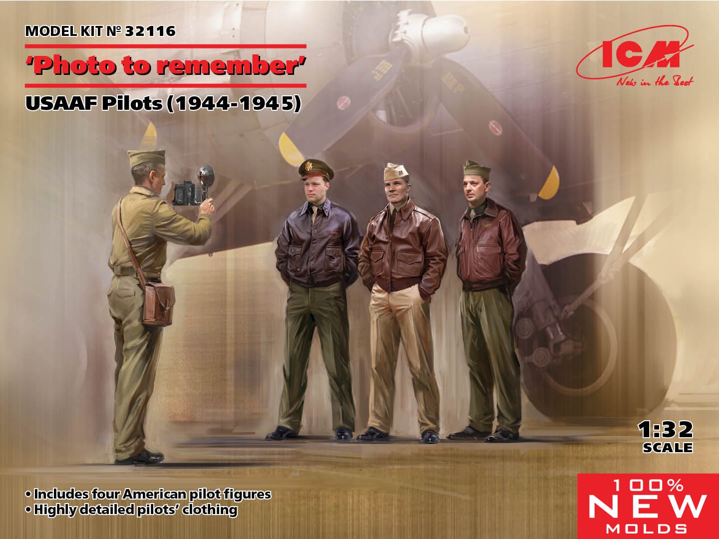 010 - ICM - 32116 - United States AAF Pilots (1944-45) ‘A Photo to Remember’ - primary image