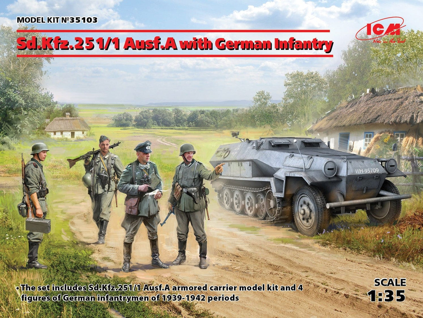 010 - ICM - 35103 - Sd.Kfz. 251/1 Ausf. A with German Infantry - primary image