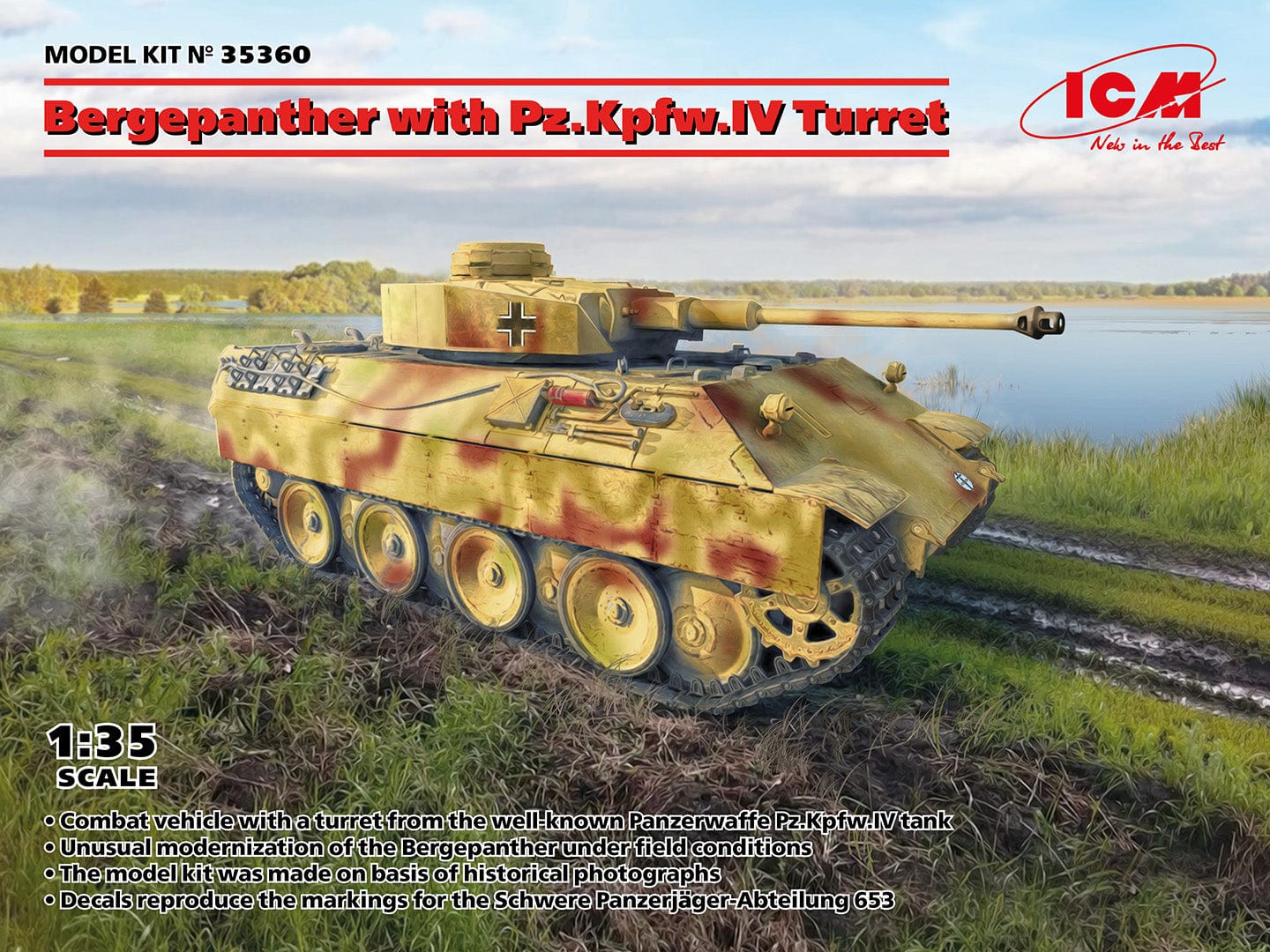 010 - ICM - 35360 - Bergepanther with Pz.Kpfw. IV Turret - primary image