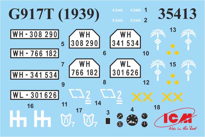 400 - ICM - 35408 - Ford-Werke G 917 T Truppenluftschutzwagen - decals