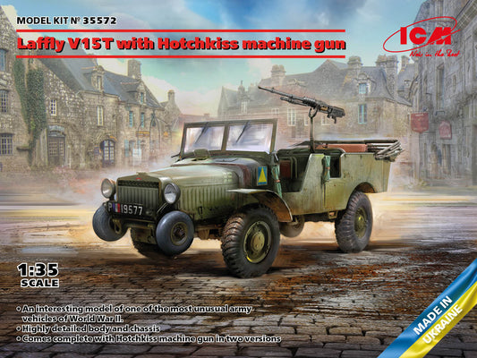 010 - ICM - 35572 - Laffly V15T with Hotchkiss Machine Gun - primary image