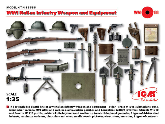 010 - ICM - 35686 - Italian Infantry Weapons and Equipment - primary image