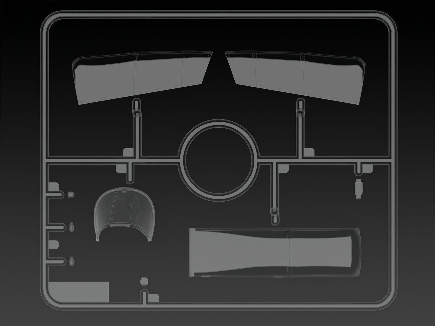 208 - ICM - 48306 - North American Rockwell YOV-10D NOGS Bronco - sprue