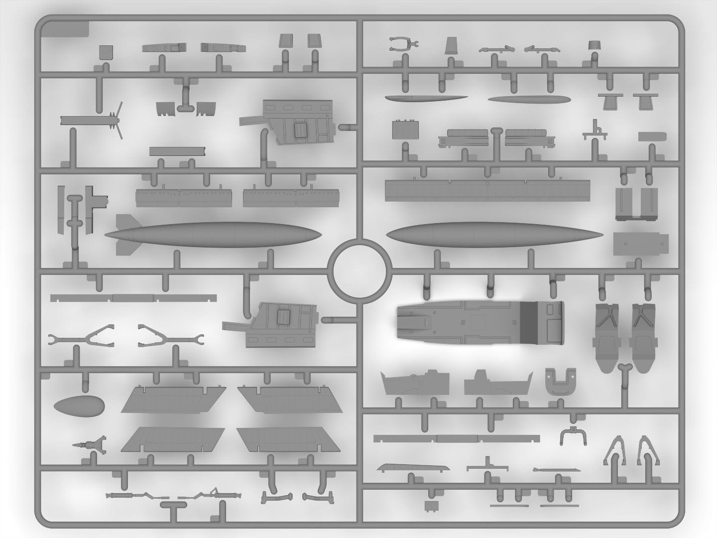 204 - ICM - 48306 - North American Rockwell YOV-10D NOGS Bronco - sprue