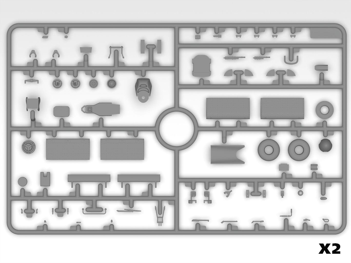 205 - ICM - 48306 - North American Rockwell YOV-10D NOGS Bronco - sprue