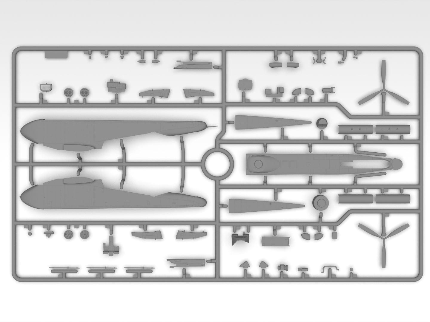 206 - ICM - 48306 - North American Rockwell YOV-10D NOGS Bronco - sprue