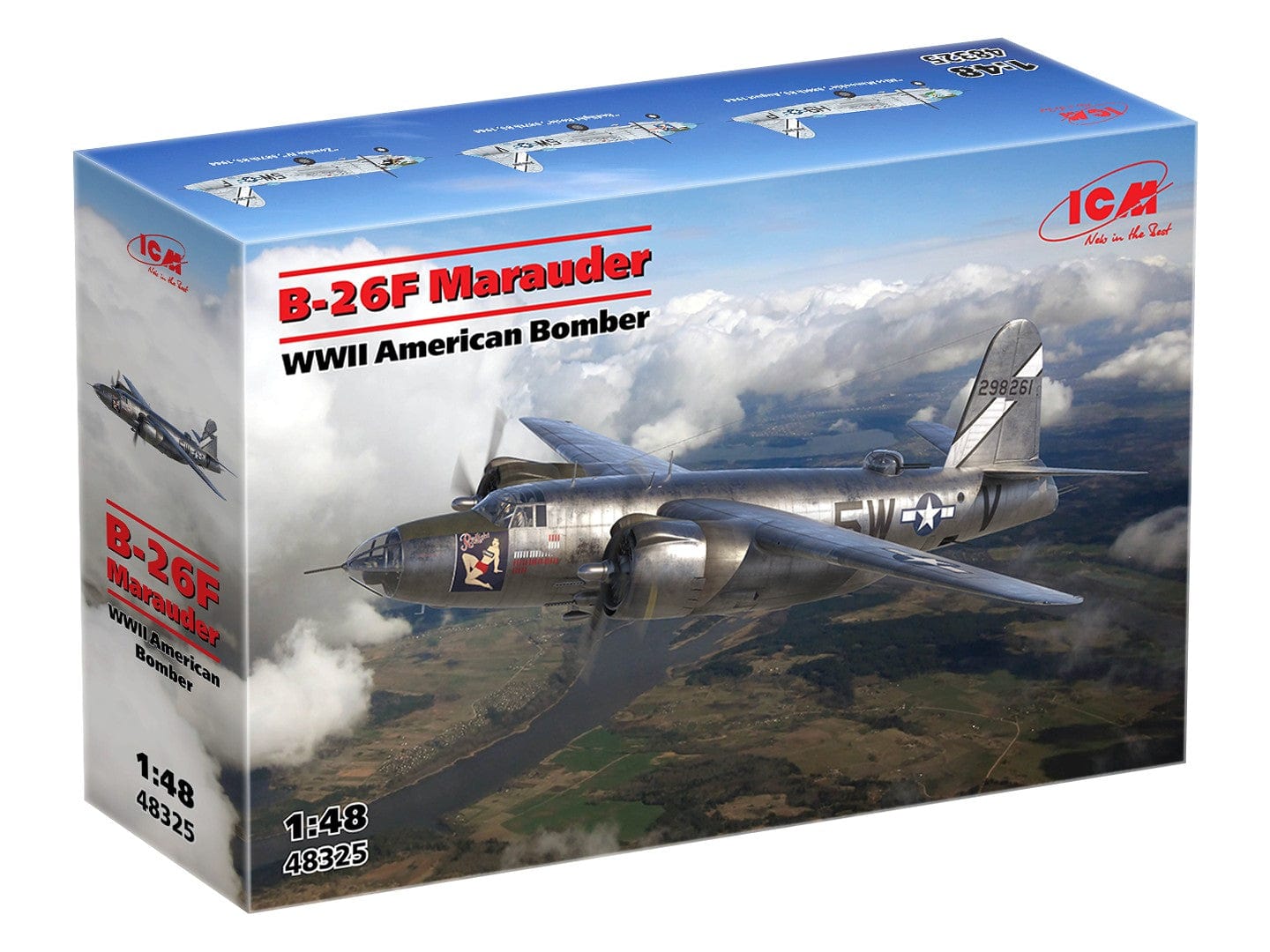 100 - ICM - 48325 - Martin B-26F Marauder - box front right angle