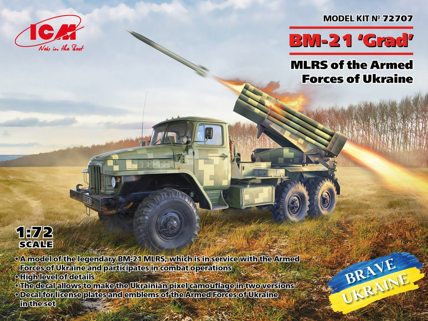 010 - ICM - 72707 - BM-21-1 Grad on Ural-4320 - primary image
