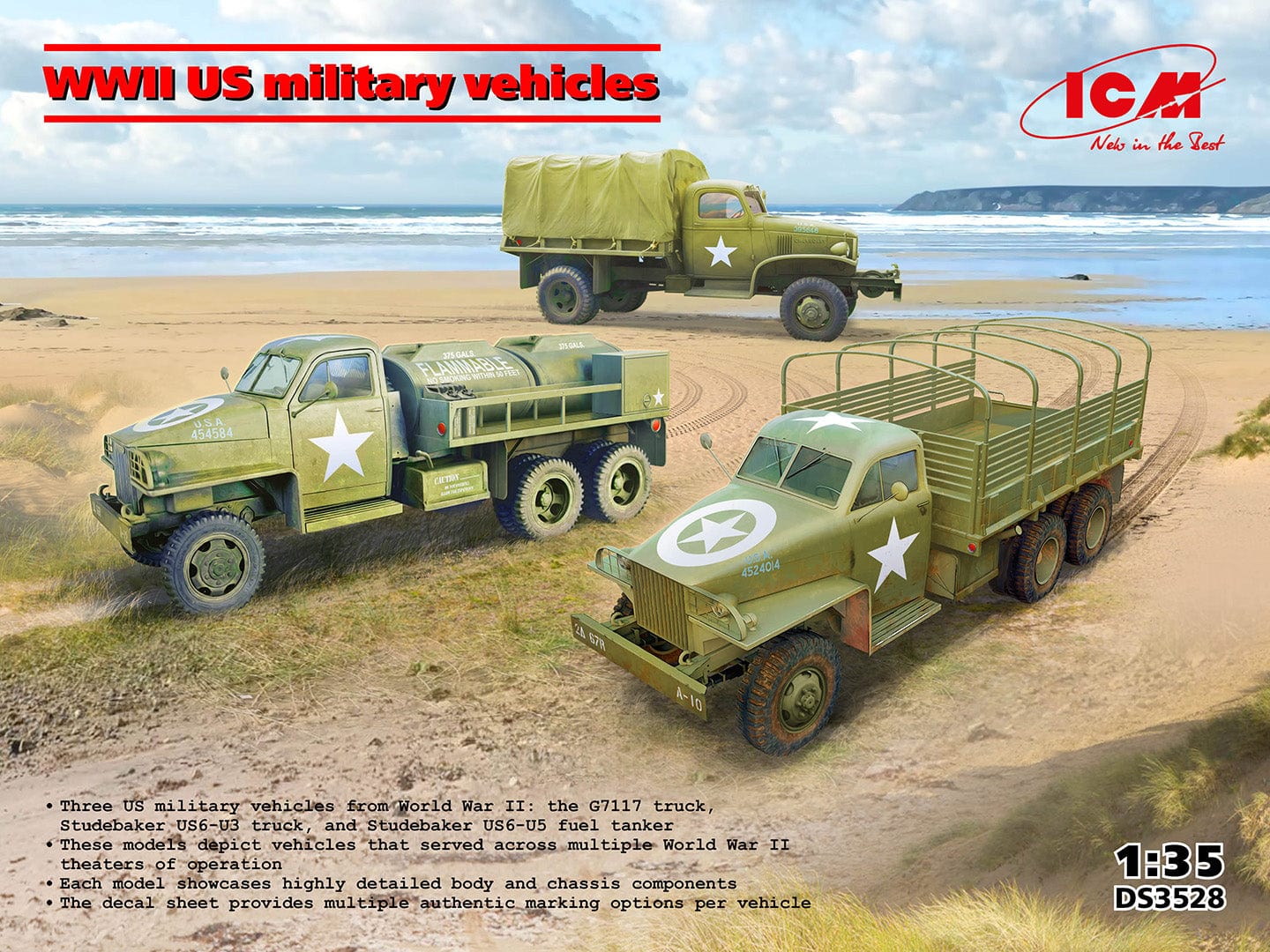 010 - ICM - DS3528 - United States Military Vehicles (WW2) - primary image