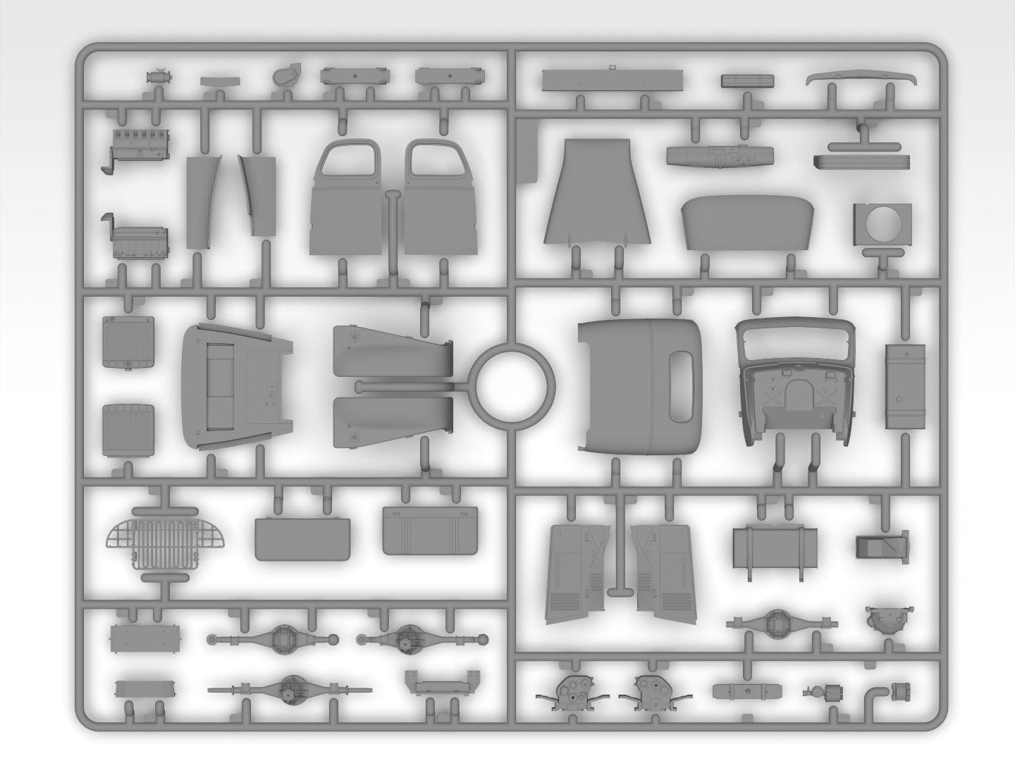 208 - ICM - DS3528 - United States Military Vehicles (WW2) - sprue