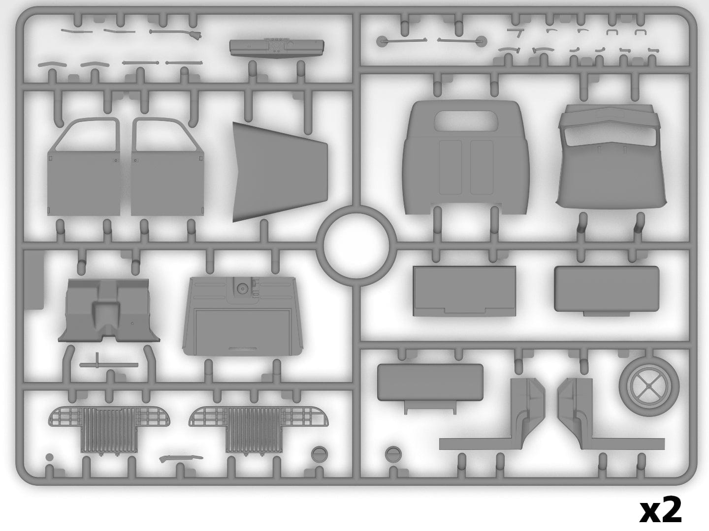 201 - ICM - DS3528 - United States Military Vehicles (WW2) - sprue