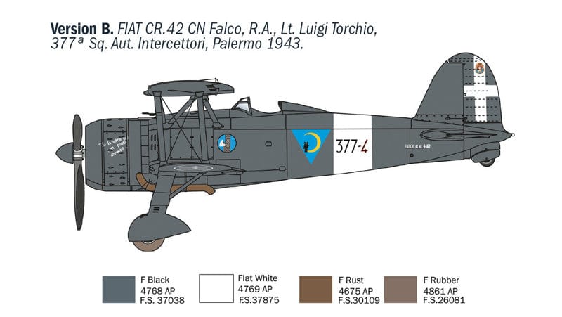 301 - Italeri - 1485 - Fiat CR.42CN Falco - paint schemes