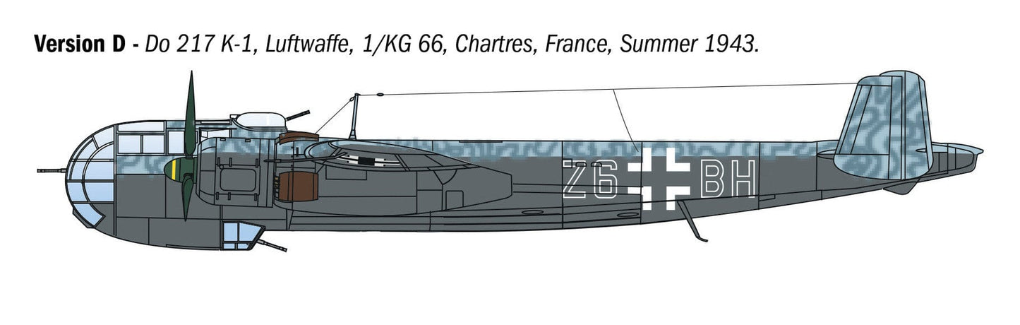 303 - Italeri - 1488 - Dornier Do 217 K-1/K-2 Fritz X - paint schemes