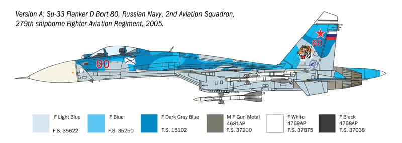 300 - Italeri - 197 - Sukhoi Su-33 Flanker D - paint schemes