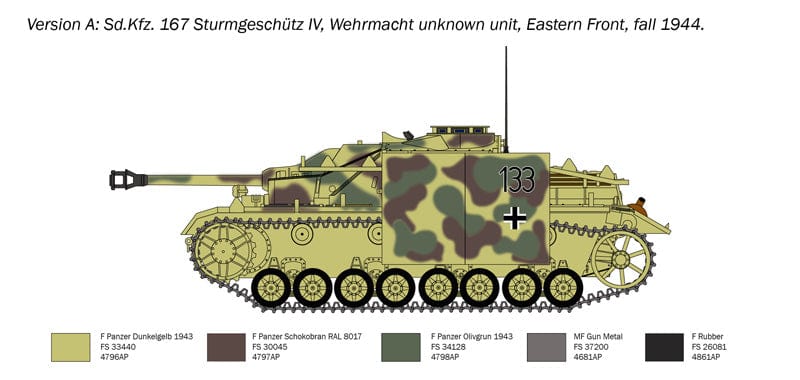 300 - Italeri - 223 - StuG IV - paint schemes
