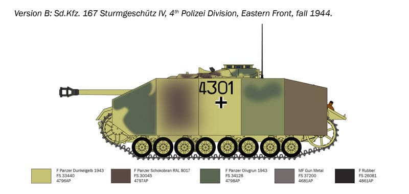 301 - Italeri - 223 - StuG IV - paint schemes