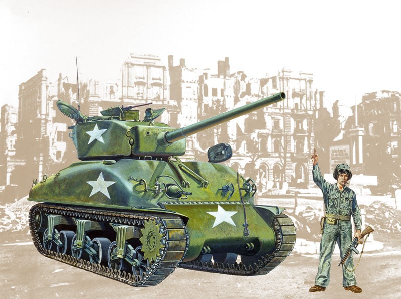 150 - Italeri - 225 - M4A1 Sherman - box art