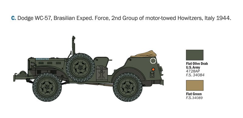 302 - Italeri - 228 - Dodge WC-56/57 Command Car - paint schemes