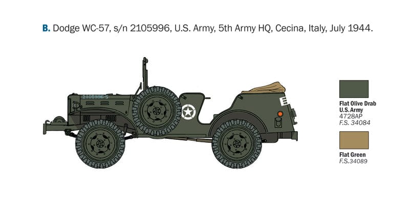 301 - Italeri - 228 - Dodge WC-56/57 Command Car - paint schemes