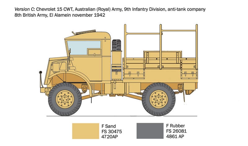 302 - Italeri - 233 - Chevrolet C15 15cwt - paint schemes