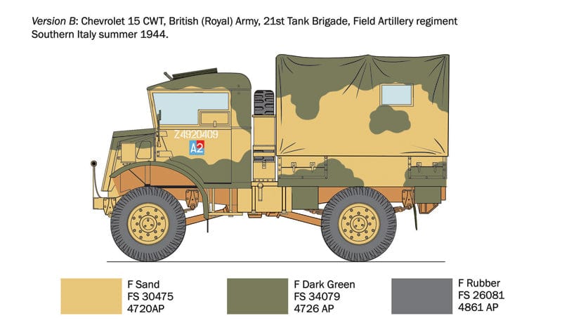 301 - Italeri - 233 - Chevrolet C15 15cwt - paint schemes