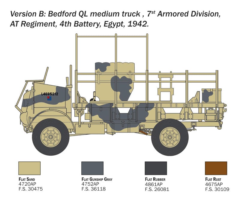 301 - Italeri - 241 - Bedford QL - paint schemes