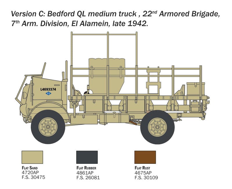 302 - Italeri - 241 - Bedford QL - paint schemes