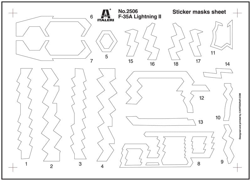 490 - Italeri - 2506 - Lockheed Martin F-35A Lightning II - masks