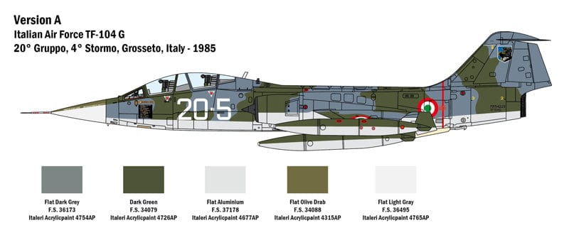 300 - Italeri - 2509 - Lockheed TF-104G Starfighter - paint schemes
