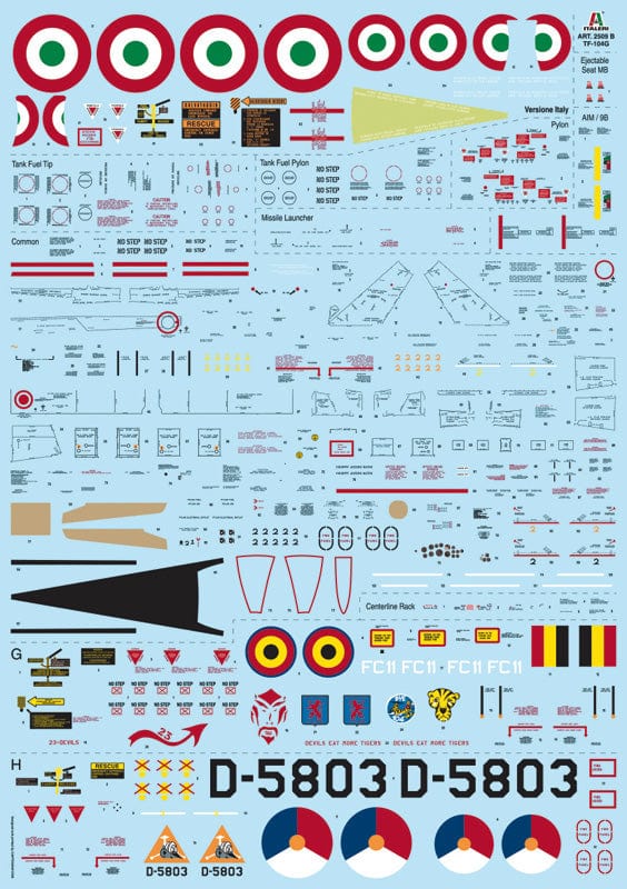 401 - Italeri - 2509 - Lockheed TF-104G Starfighter - decals