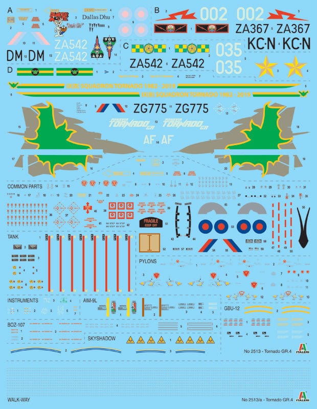 300 - Italeri - 2513 - Panavia Tornado GR4 - paint schemes