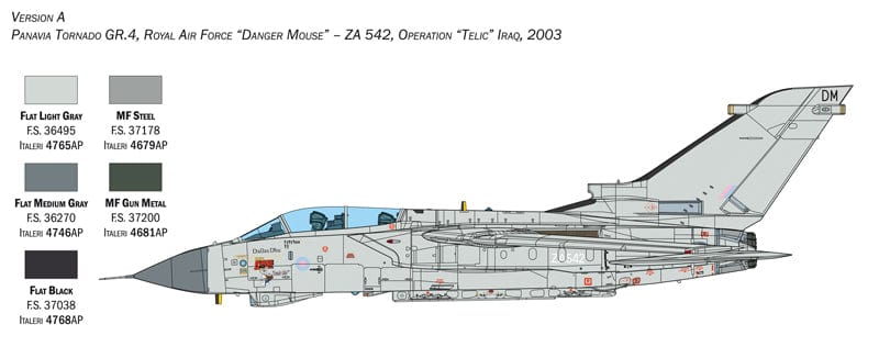 Italeri - 2513 - Panavia Tornado GR4 - paint schemes