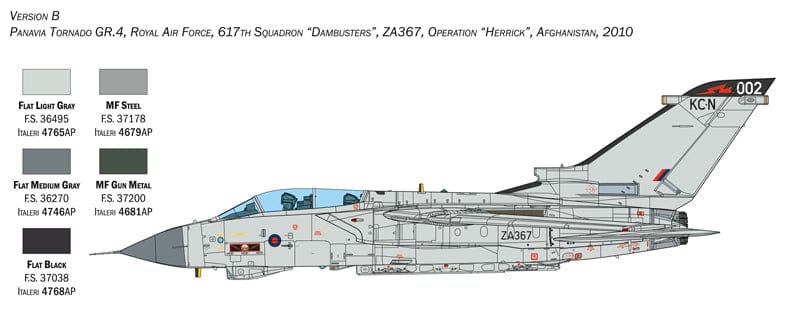 302 - Italeri - 2513 - Panavia Tornado GR4 - paint schemes