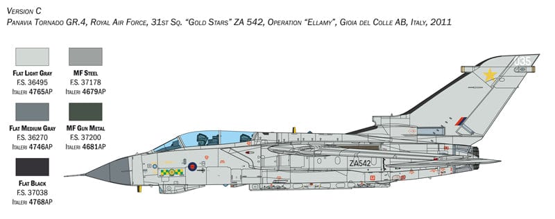 303 - Italeri - 2513 - Panavia Tornado GR4 - paint schemes