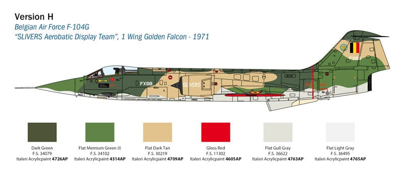 280 - Italeri - 2514 - Lockheed F-104G / Aeritalia F-104S Starfighter - photo-etched parts