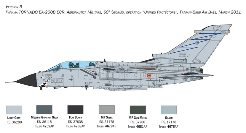 303 - Italeri - 2517 - Panavia Tornado ECR - paint schemes