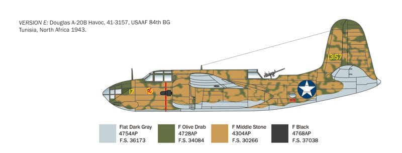 304 - Italeri - 2656 - Douglas Boston Mk III / A-20B/C Havoc - paint schemes