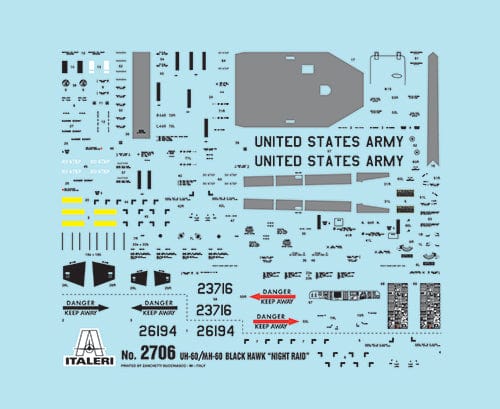 400 - Italeri - 2706 - Sikorsky UH-60A / MH-60A Black Hawk ‘Night Raid’ - decals