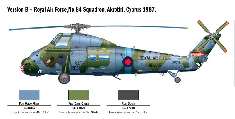 Italeri - 2720 - Westland Wessex HU.5 - paint schemes