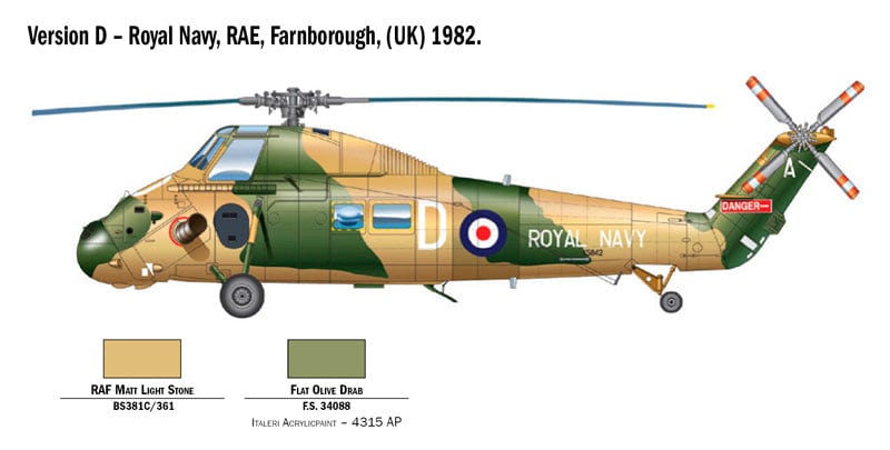 Italeri - 2720 - Westland Wessex HU.5 - paint schemes