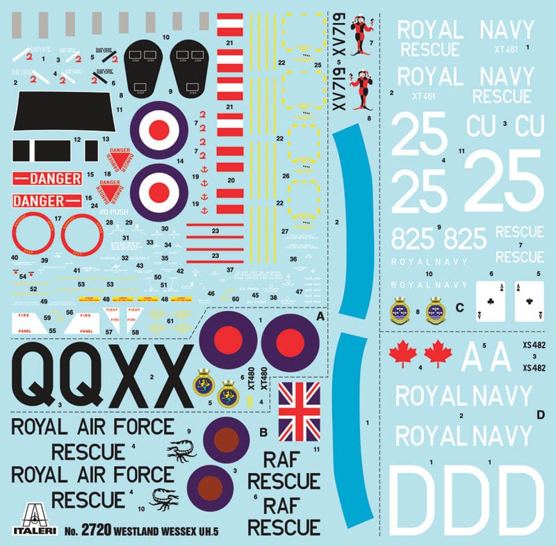 Italeri - 2720 - Westland Wessex HU.5 - decals