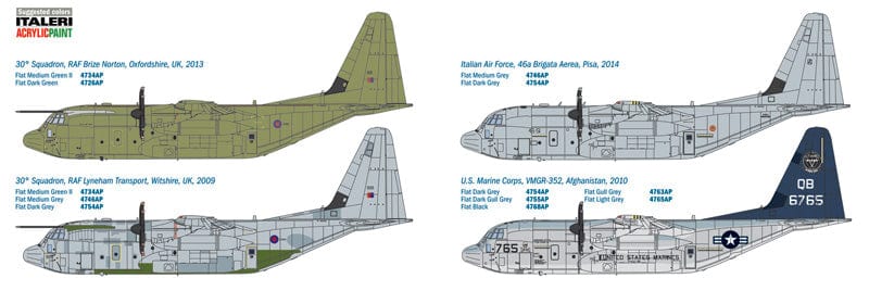 300 - Italeri - 2746 - Lockheed Hercules C.5 / C-130J Hercules - paint schemes