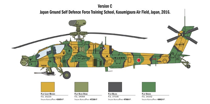 303 - Italeri - 2748 - Westland Apache AH1 / Boeing AH-64D Apache Longbow - paint schemes
