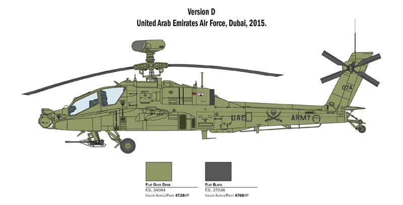 304 - Italeri - 2748 - Westland Apache AH1 / Boeing AH-64D Apache Longbow - paint schemes