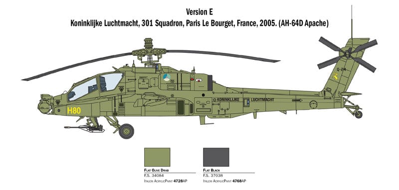 305 - Italeri - 2748 - Westland Apache AH1 / Boeing AH-64D Apache Longbow - paint schemes
